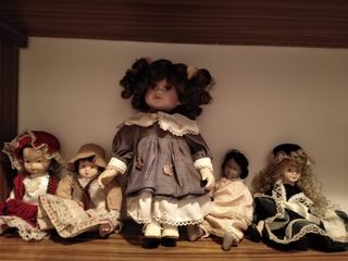 5 Muñecas porcelana 
