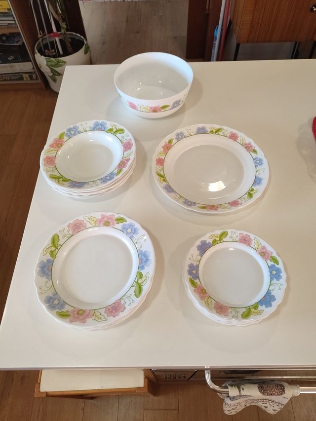 Vajilla porcelana 20 piezas.Nueva.Marca Harmonía.M