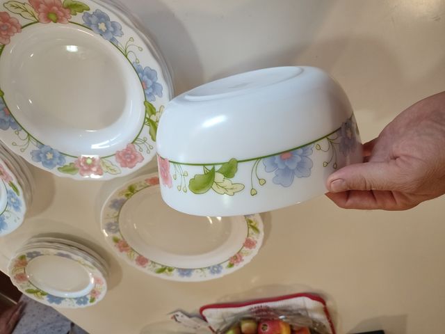 Vajilla porcelana 20 piezas.Nueva.Marca Harmonía.M