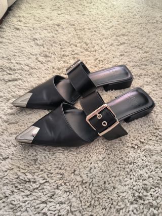 Zapatos ZIGN negros, punta metal