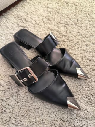Zapatos ZIGN negros, punta metal