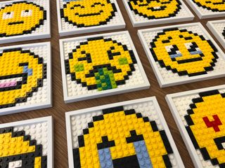 Quadretto Emoji Lego - Timido