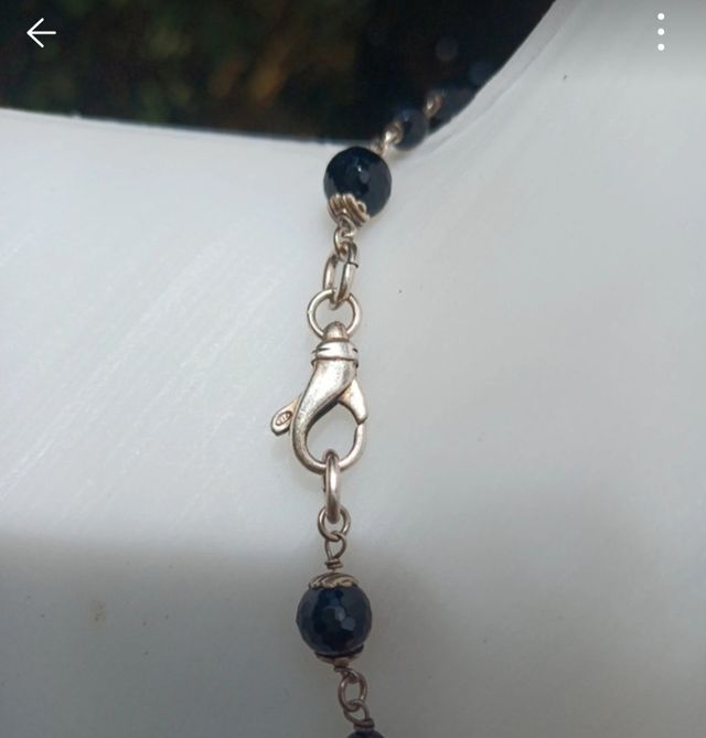 Collana Onice Corallo Argento