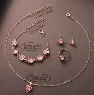 Orologio digitale rosa + gioielli