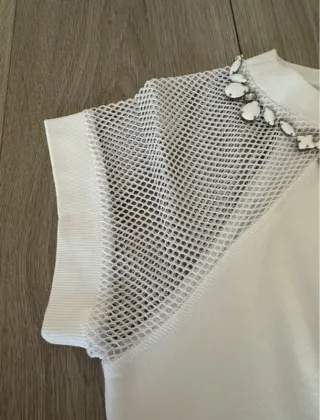 Canotta Pinko bianca con pietre