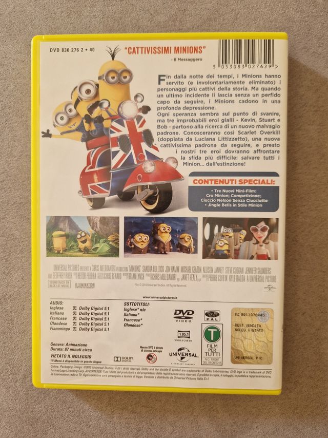 DVD Minions - Come tutto ebbe inizio