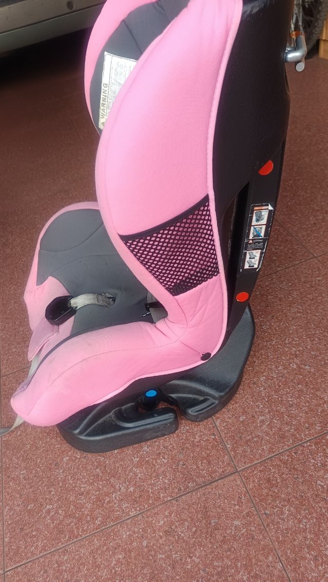 Silla coche bebe rosa
