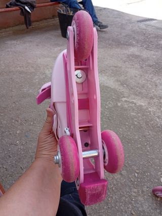 Patines niña, rosa, ajustables talla 26 a 29