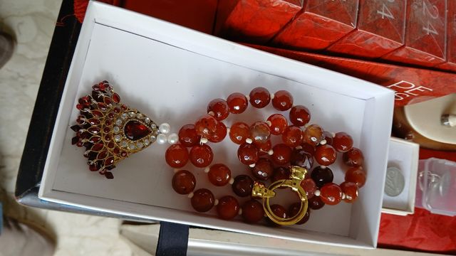 Collana Quarzo Rosso|Oro