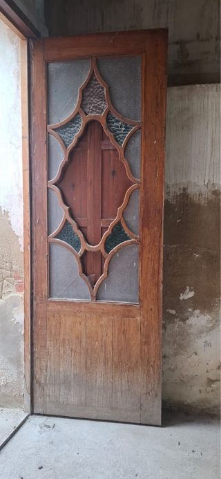 Puerta antigua madera 3x2,10m
