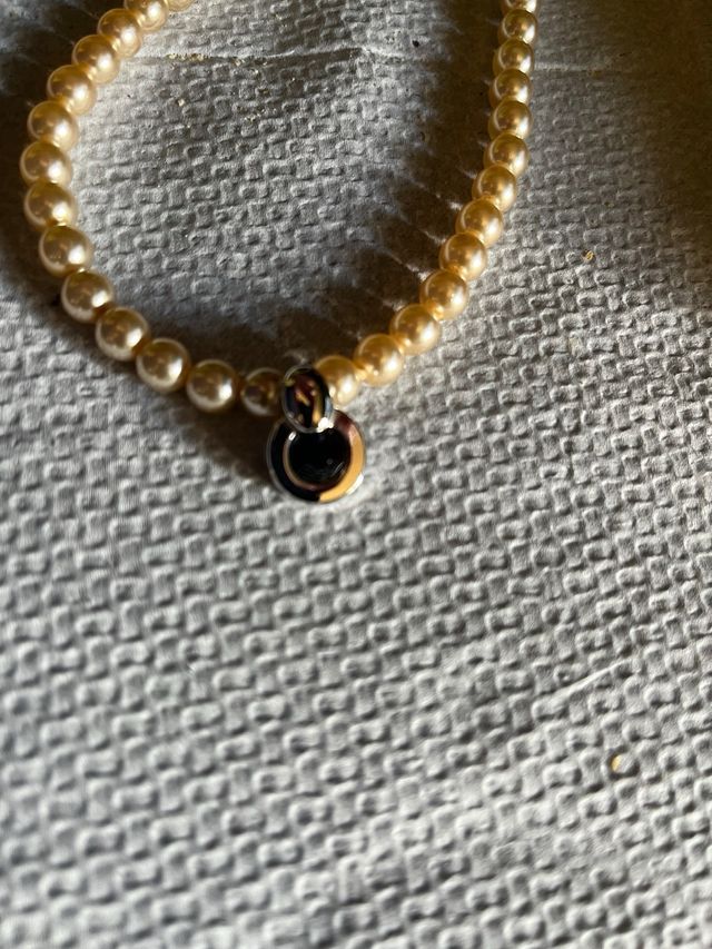 Collana di perle beige Majorica