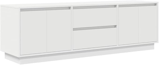 Mobile Porta TV con Luci LED Bianco 160,5x41x50 cm