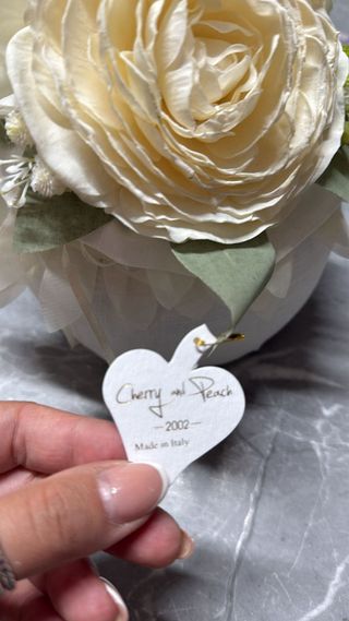 Puff profumato fiori - bianco/beige