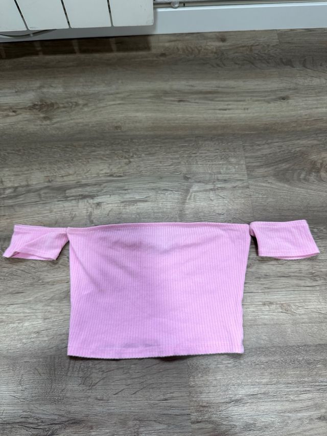 Top rosa sin mangas