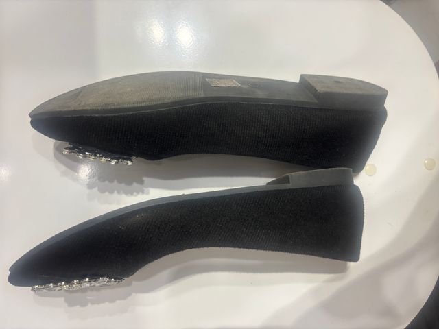 Bailarinas negras joya usadas 1 vez