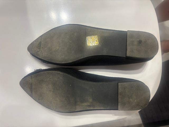 Bailarinas negras joya usadas 1 vez