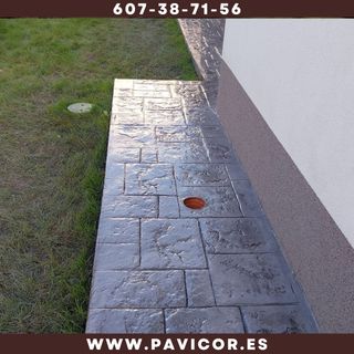 HORMIGON IMPRESO FRATASADO PULIDO VERTICAL