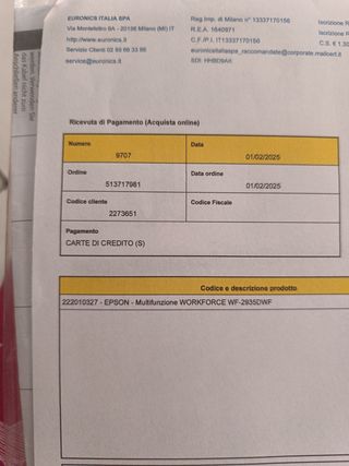 Stampante Epson WF-2935 - Multifunzione