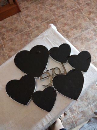 Marcos fotos corazón - 5 piezas