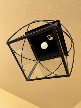 Farol forja negro grande