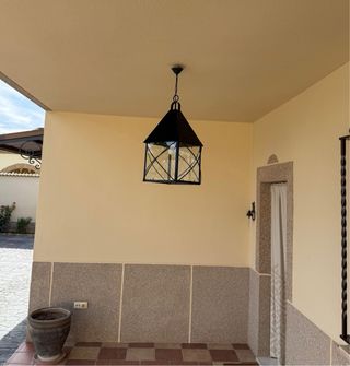 Farol forja negro grande
