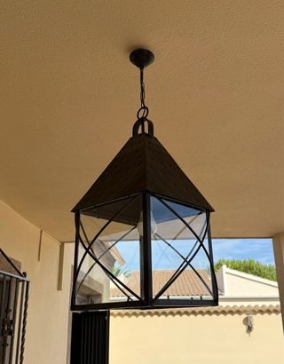 Farol forja negro grande