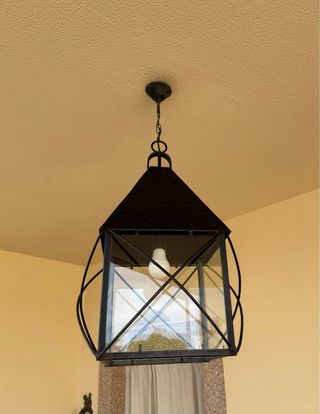 Farol forja negro grande