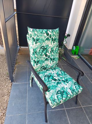 Mesa y sillas jardín + 2 hamacas