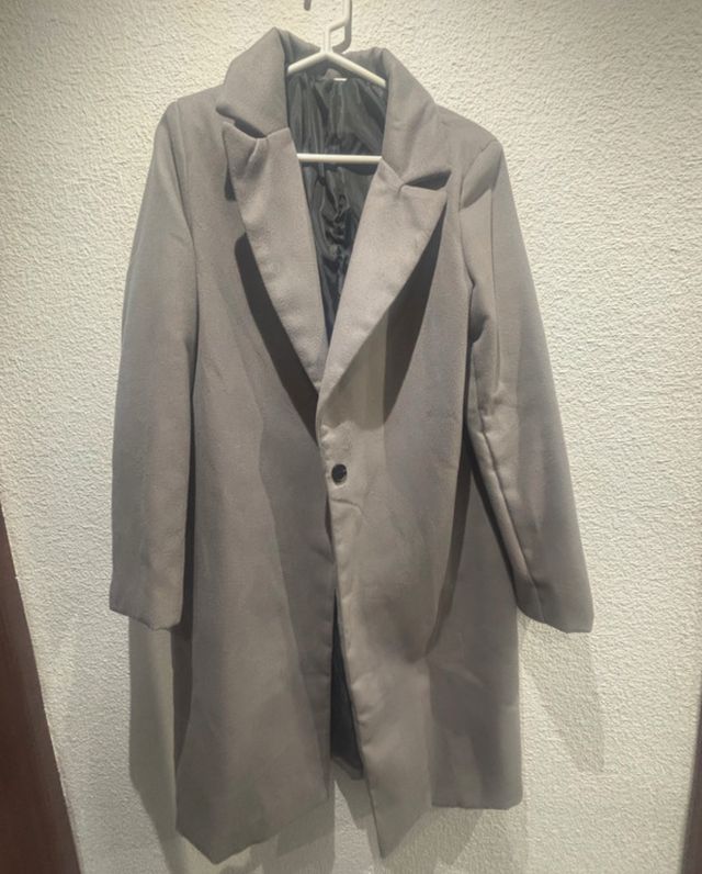 Abrigo paño gris XL - 46-56