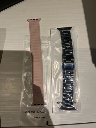 Correas Apple Watch: Negra y Rosa
