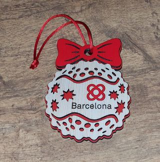 Adorno Navideño Barcelona - Madera