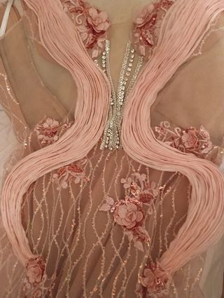 Vestido gitano boda rosa