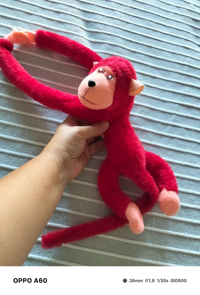 Mono rojo peluche - Juguete