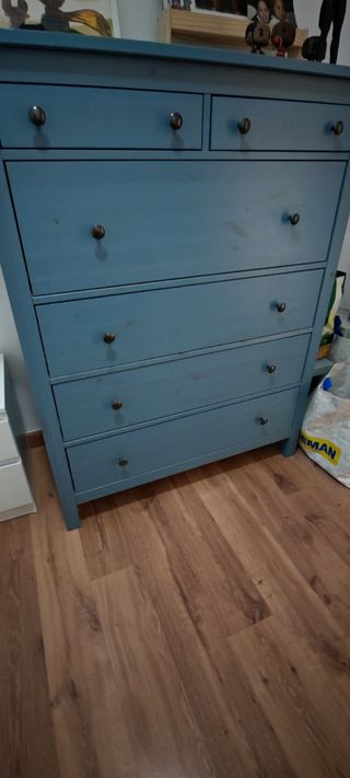 Cómoda Ikea Hemnes 
6 cajones - Azul