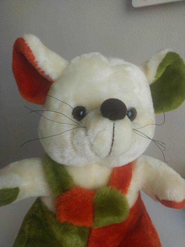 Peluche ratoncito tricolor (32 cm)