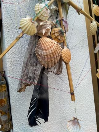 Mobile conchiglie e bamboo