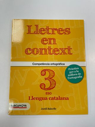 Lletres en context. Quadern d'ortografia 3r ESO