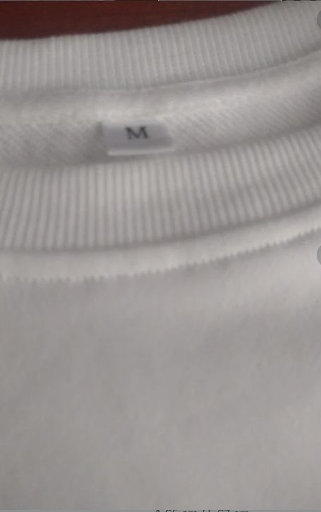 Sudadera blanca sin capucha Smile