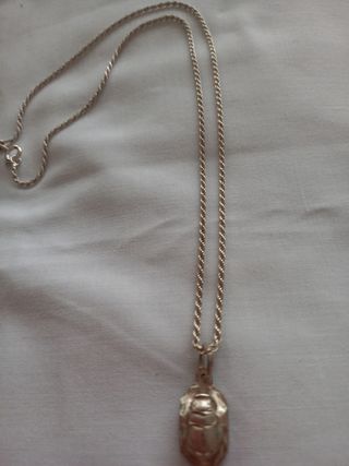 Collar plata - Escarabajo