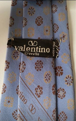 Cravatta Valentino vintage seta blu
