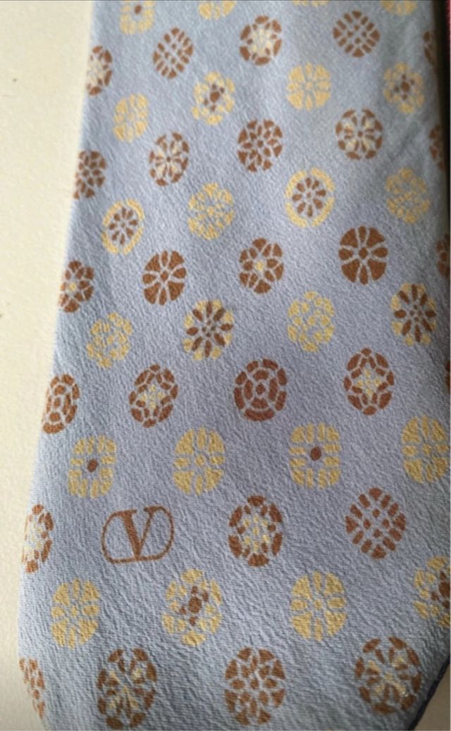 Cravatta Valentino vintage seta blu