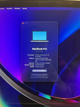 MacBook Pro 15" 2017 Touch Bar