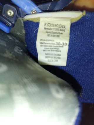 Patines infantiles del corte ingles.