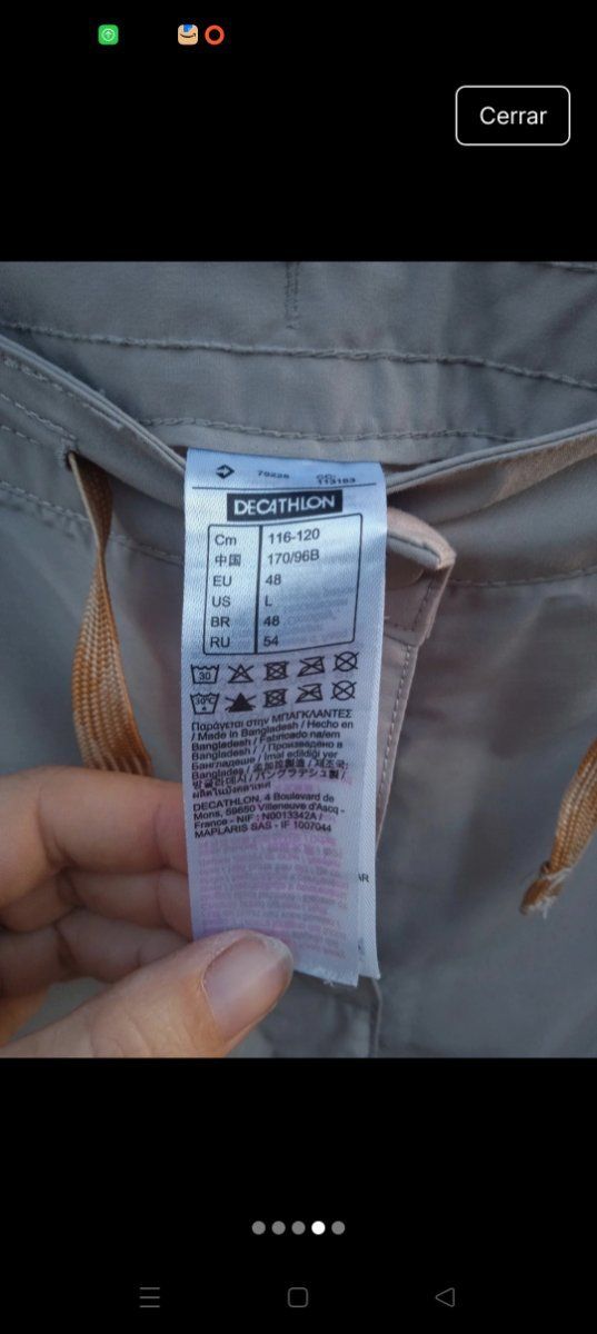 Pantalón senderismo beige - 4XL