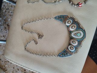 Collar multicolor plata