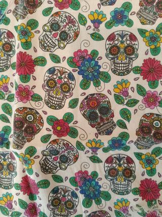 Tela Calaveras Día Muertos