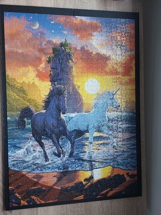 2 Puzzles 1000 piezas - Caballos y Dragón 