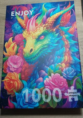 2 Puzzles 1000 piezas - Caballos y Dragón 