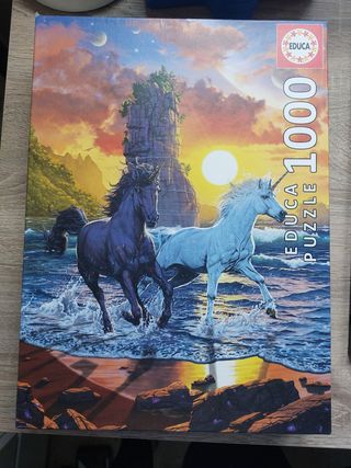 2 Puzzles 1000 piezas - Caballos y Dragón 