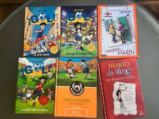 Libros saga GOL de fútbol y el diario de greg